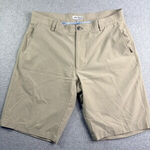 Peter Millar Khaki Flat Front Men's Shorts